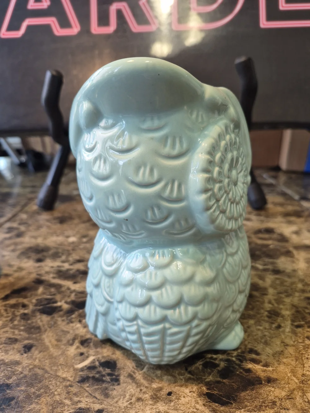Utensil Holder World Market Ceramic Turquoise Aqua/Blue Owl   The World Market C